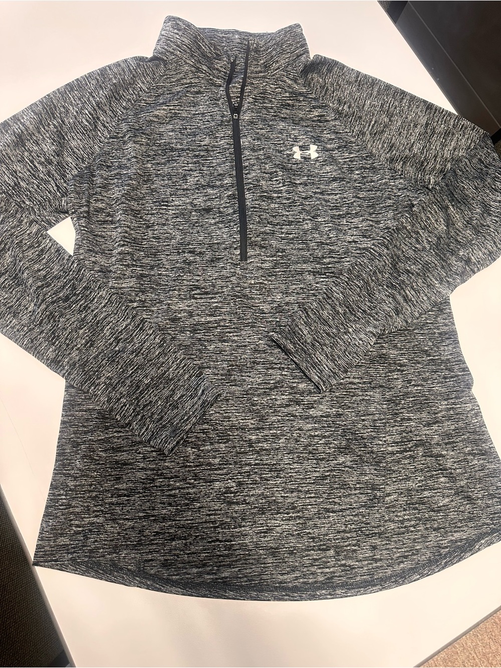 Under Armour Black & Gray Space-Dye 1/4 Zip Pullover